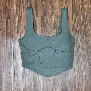 Victoria’s Secret Sport Olive Green Longline Bra Top Size Small